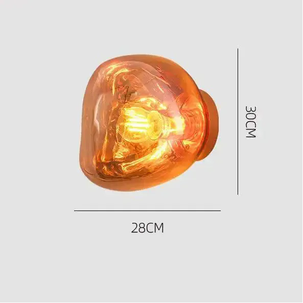Applique bouton en verre retro