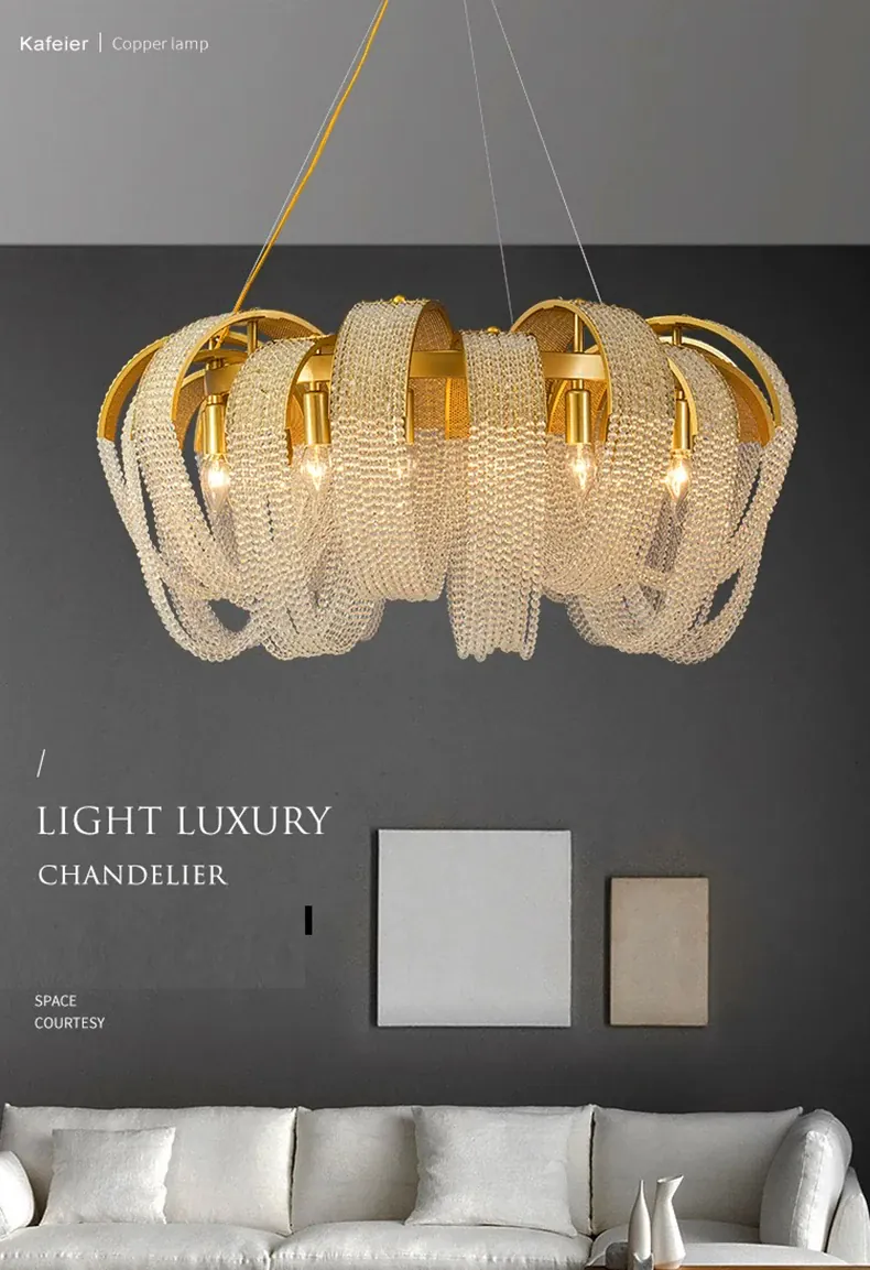 home decorationPendant lights, luxury crystal living room chandelier, bedroom Pendant lamp, ceiling light, indoor lighting