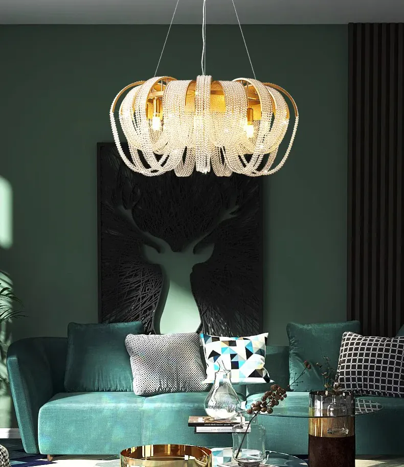 home decorationPendant lights, luxury crystal living room chandelier, bedroom Pendant lamp, ceiling light, indoor lighting