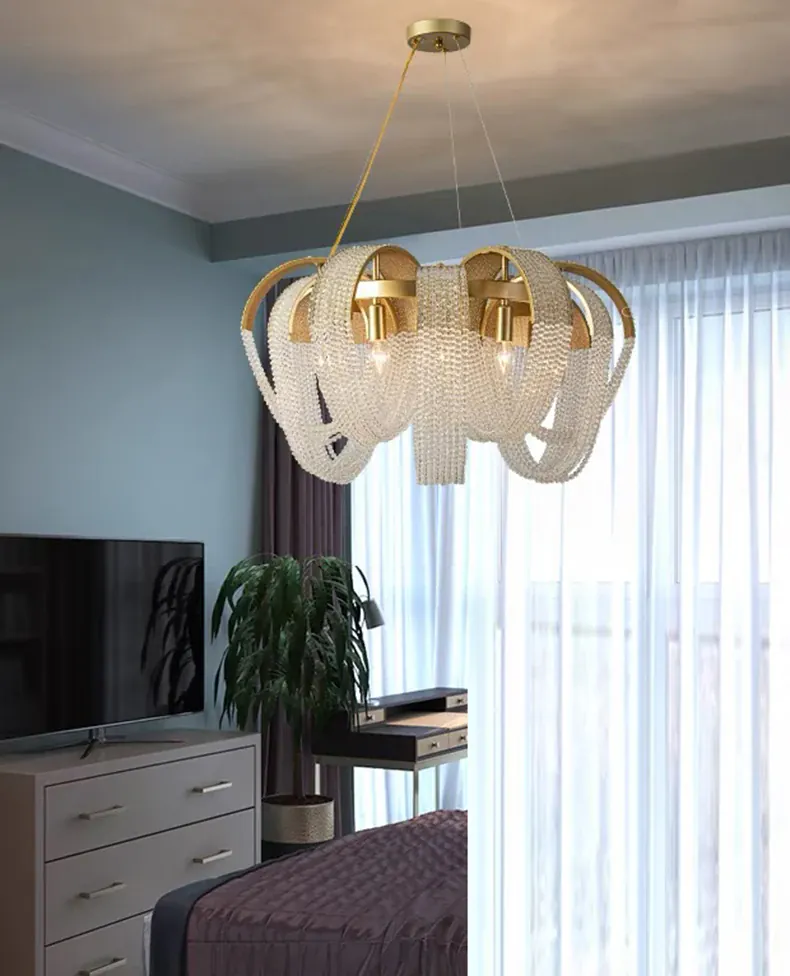 home decorationPendant lights, luxury crystal living room chandelier, bedroom Pendant lamp, ceiling light, indoor lighting