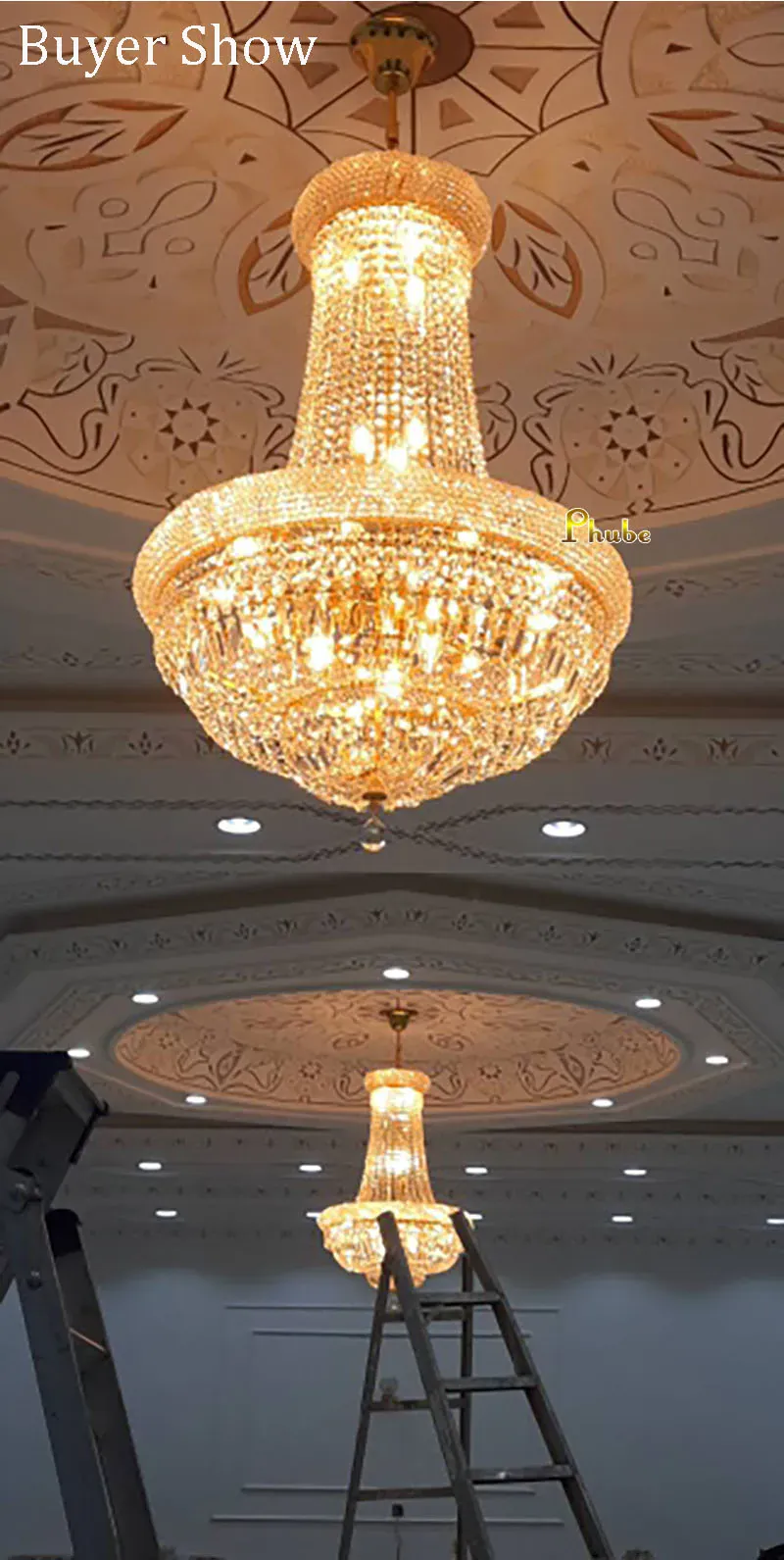 Empire luxury Gold Crystal Chandelier for Foyer kitchen island light Modern Staircase Ceiling light hanging Lamp cristal lustre