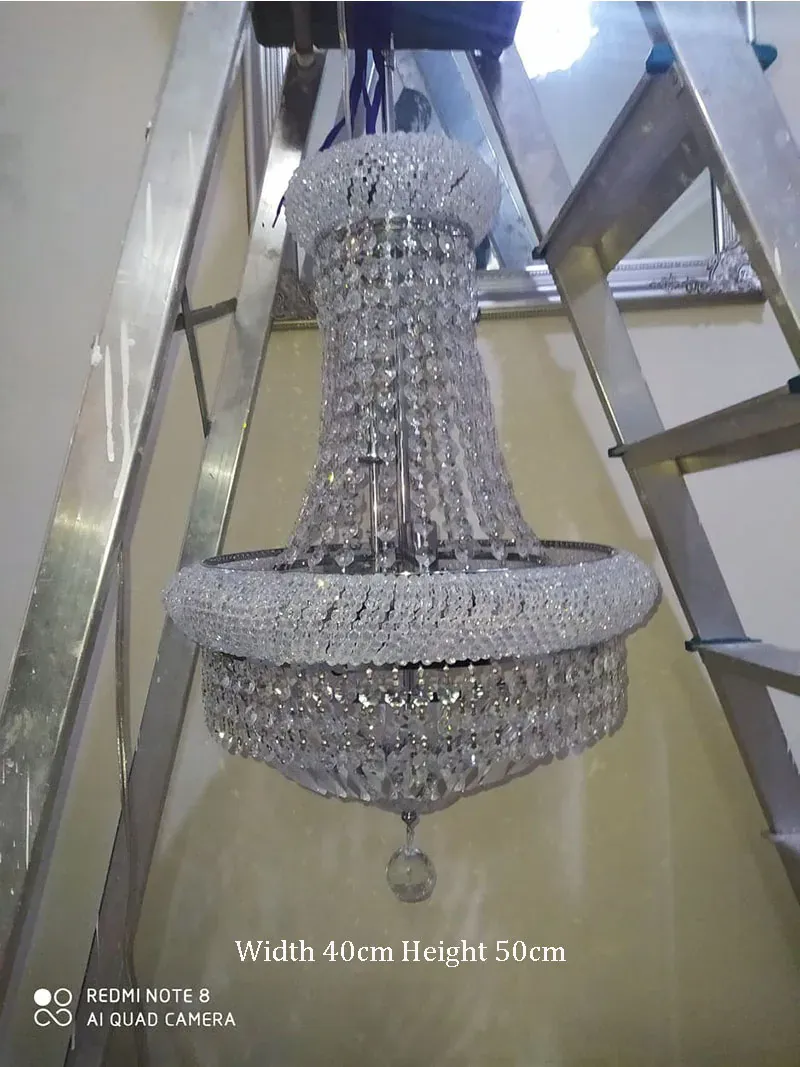 Empire luxury Gold Crystal Chandelier for Foyer kitchen island light Modern Staircase Ceiling light hanging Lamp cristal lustre