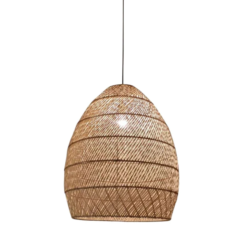 Lampe de Chevet Suspendue en Rotin Luxe