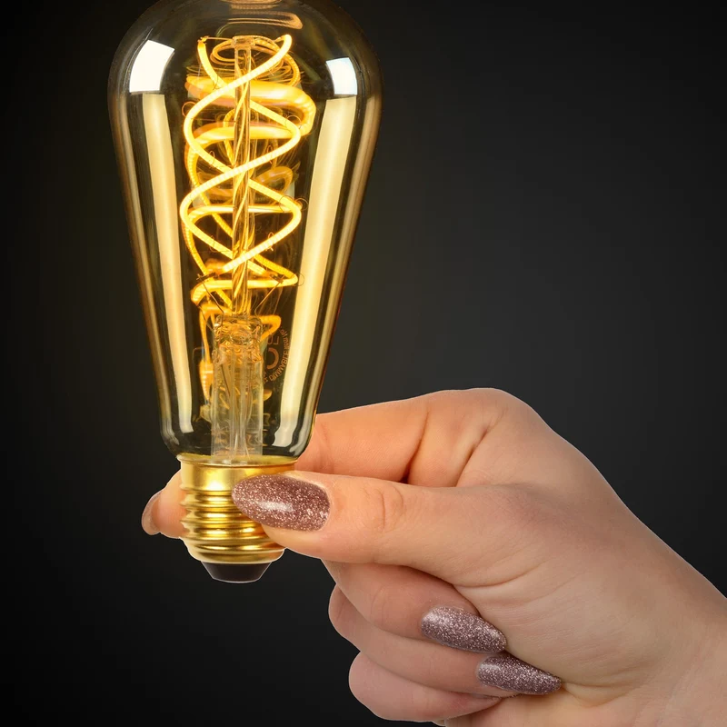 Lucide LED Filament Bulb E27 ST64 Clear - 1300lm 2700K - Dimmable