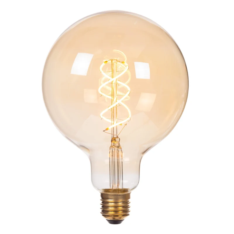Lucide LED Filament Bulb E27 G125 Amber - 440lm 2200K - 3-Step Dim