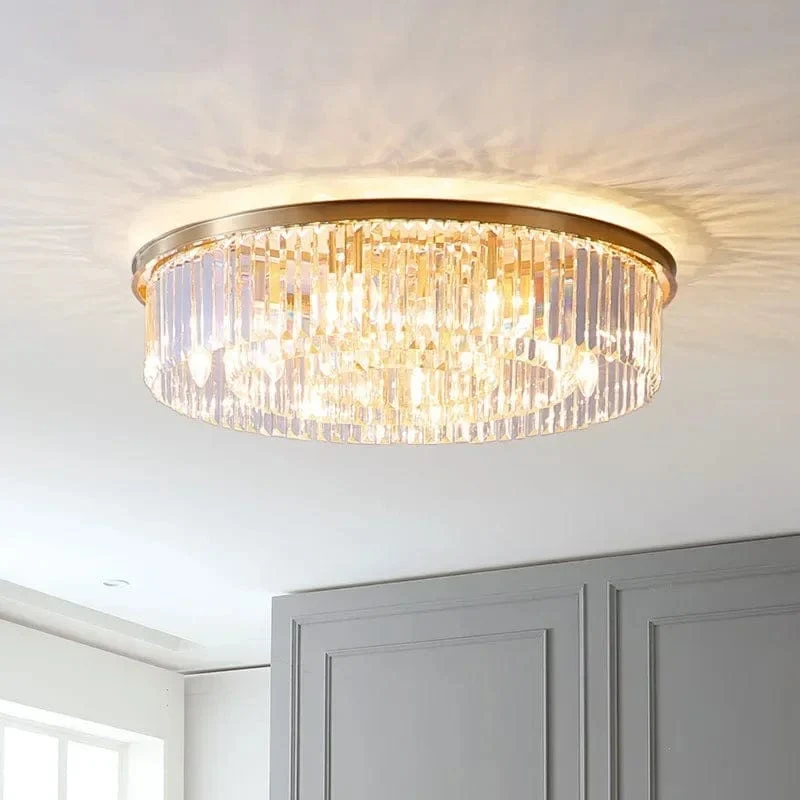 Plafonnier 85cm rond en verre - design et chic