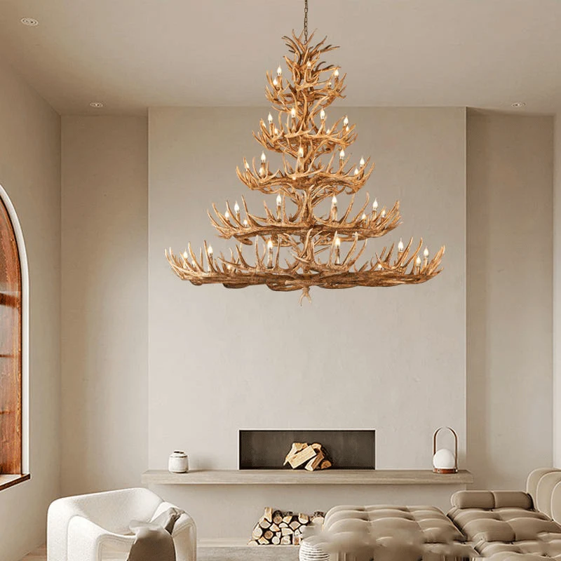 Lustre Geant en Bois