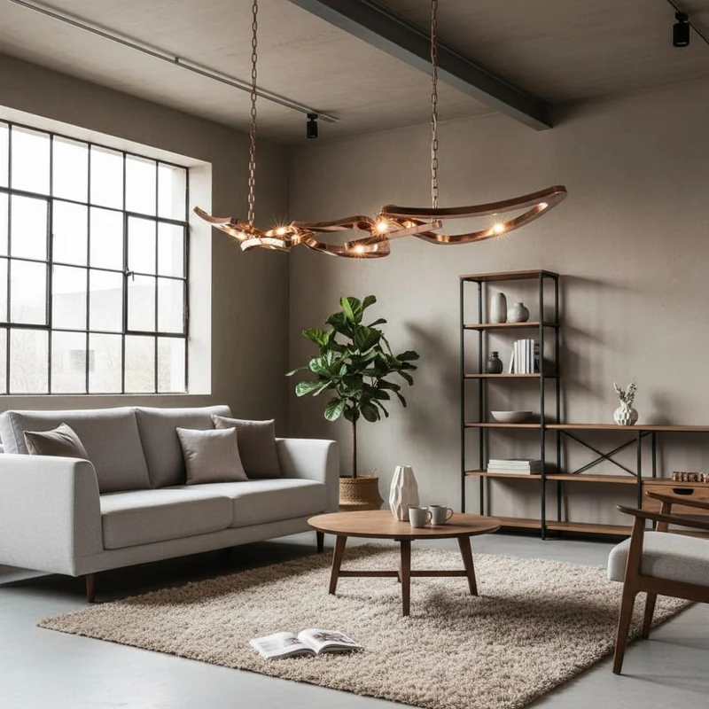 Suspension Cuivre Design Salle A Manger