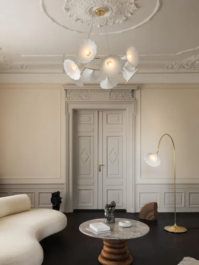 Lustre Rond avec Pétales