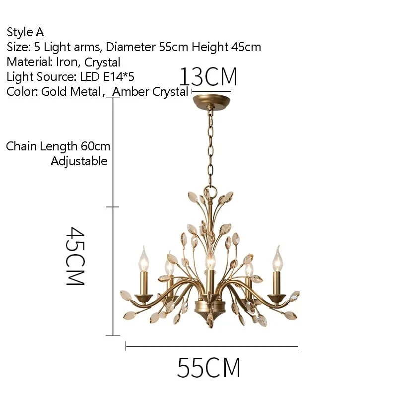 Lustre laiton style baroque