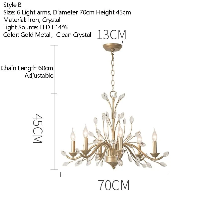 Lustre laiton style baroque