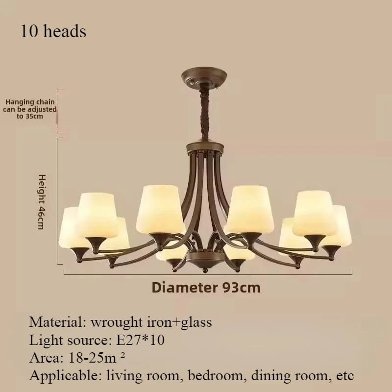 Lustre en bois chandelier LED