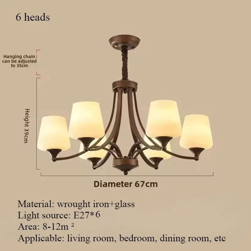 Lustre en bois chandelier LED