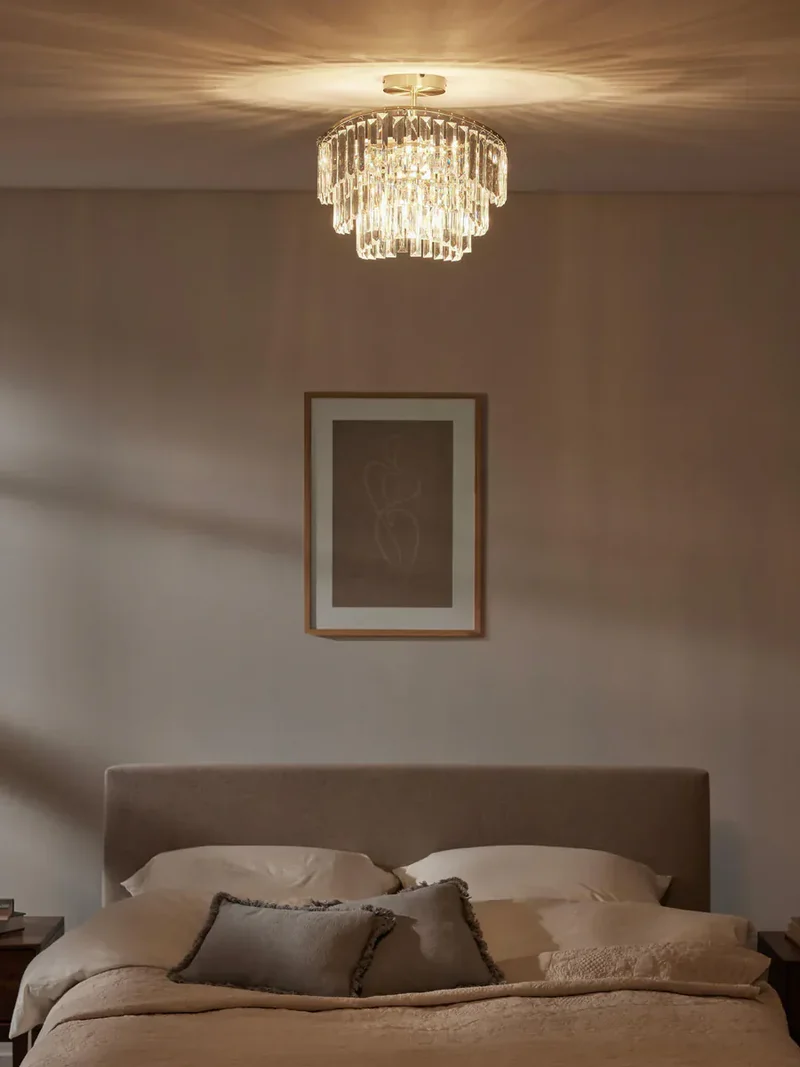 Petit plafonnier luminaire verre luxe