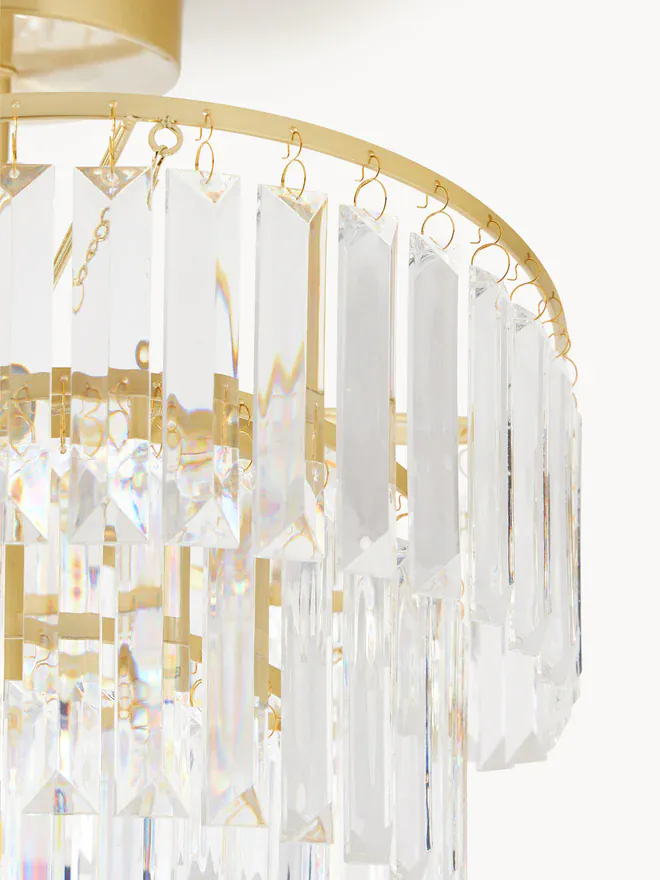 Petit plafonnier luminaire verre luxe