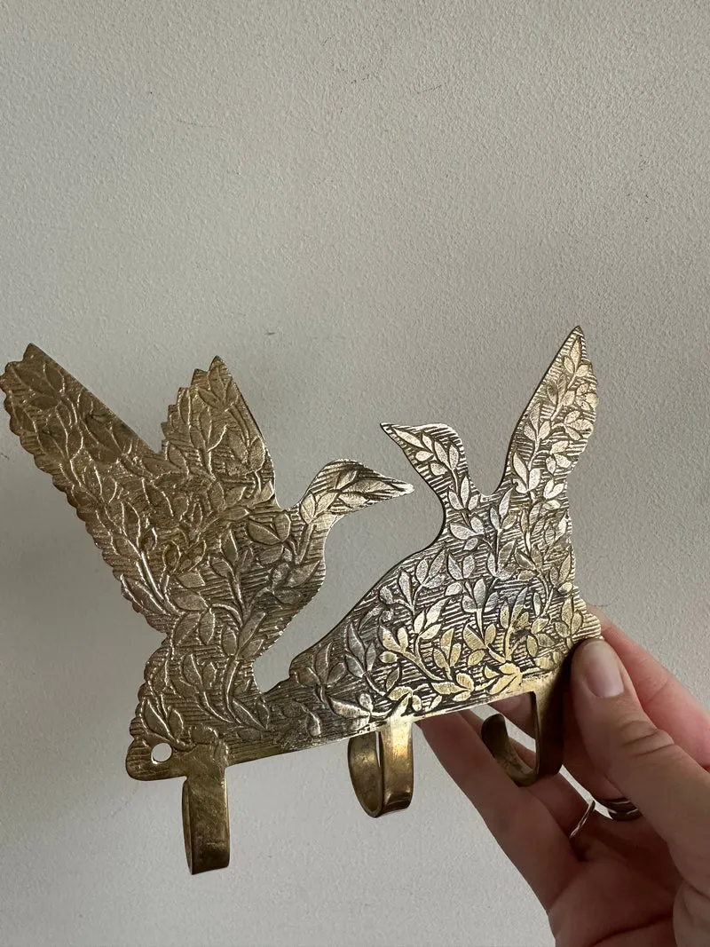 Patère canards en laiton émaillé
