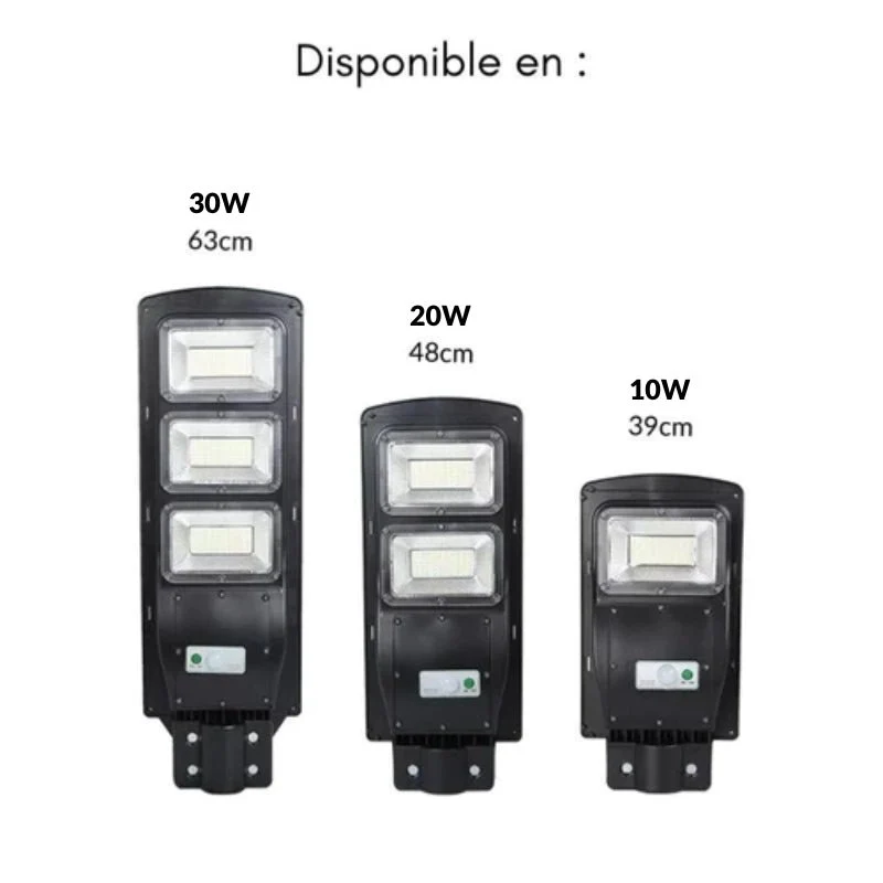 Luminaire LED urbain solaire 10W IP65