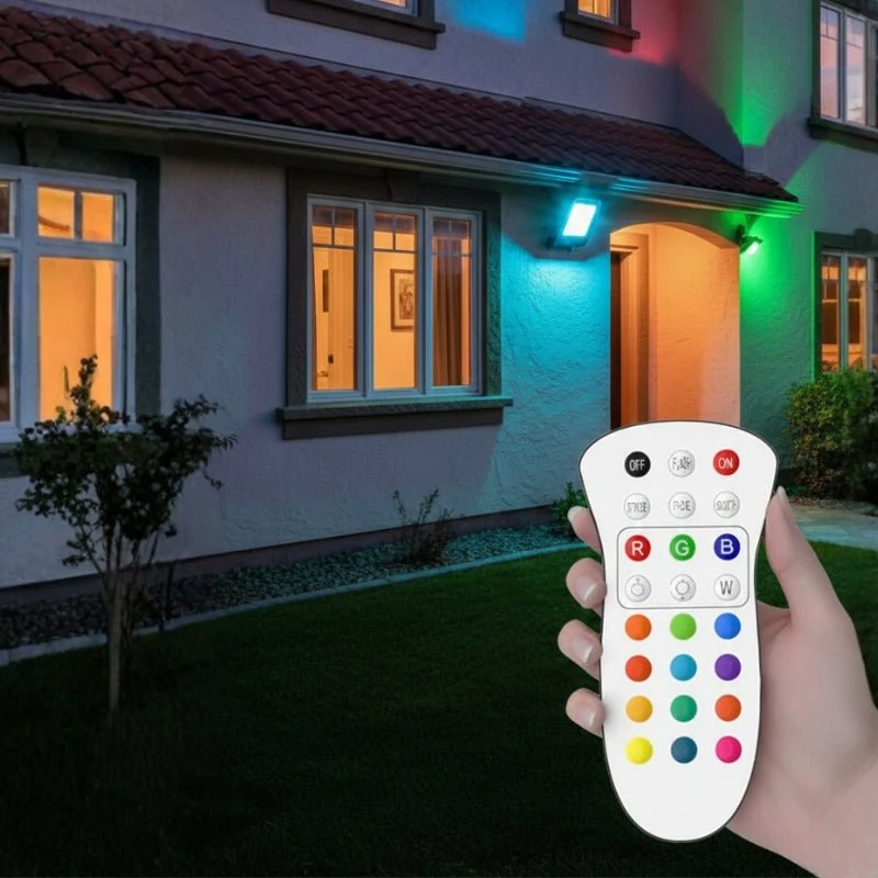 Projecteur RGB LED Extérieur 100W IP65 120lm/W Gris