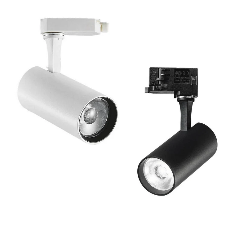 Spot sur rail 3 allumages FOX 15W 4000K blanc ou noir