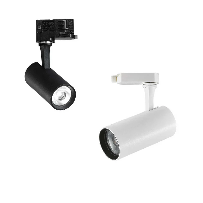 Spot sur rail 3 allumages FOX 8W 4000K blanc ou noir