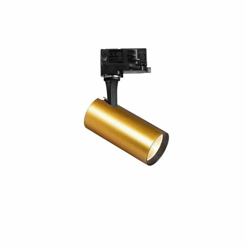 Spot sur rail 3 allumages FOX 8W 3000K blanc, noir ou laiton