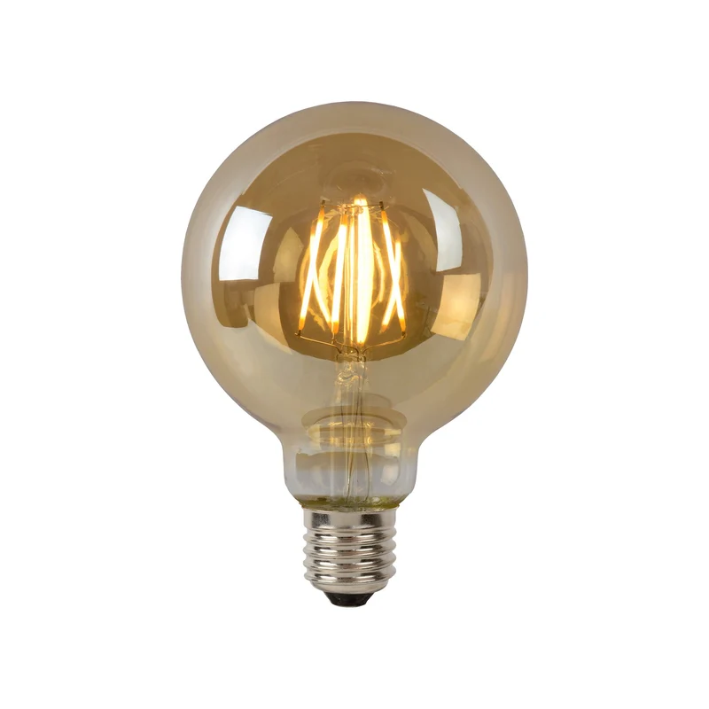 Lucide LED Filament Bulb E27 G95 Amber - 600lm 2700K - Dimmable