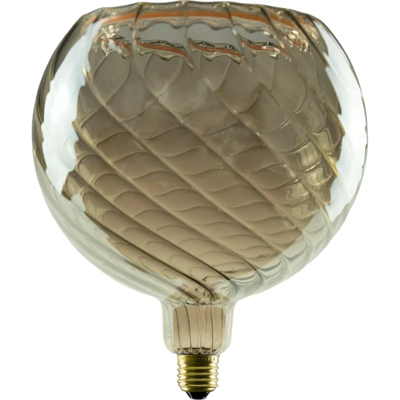 Segula Floating Twisted LED Globe E27 G200 Smokey-Grey - 300lm 1900K - Dimmable