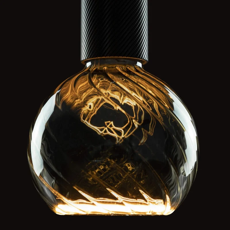 Segula Floating Twisted LED Globe E27 G150 Smokey-Grey - 230lm 1900K - Dimmable