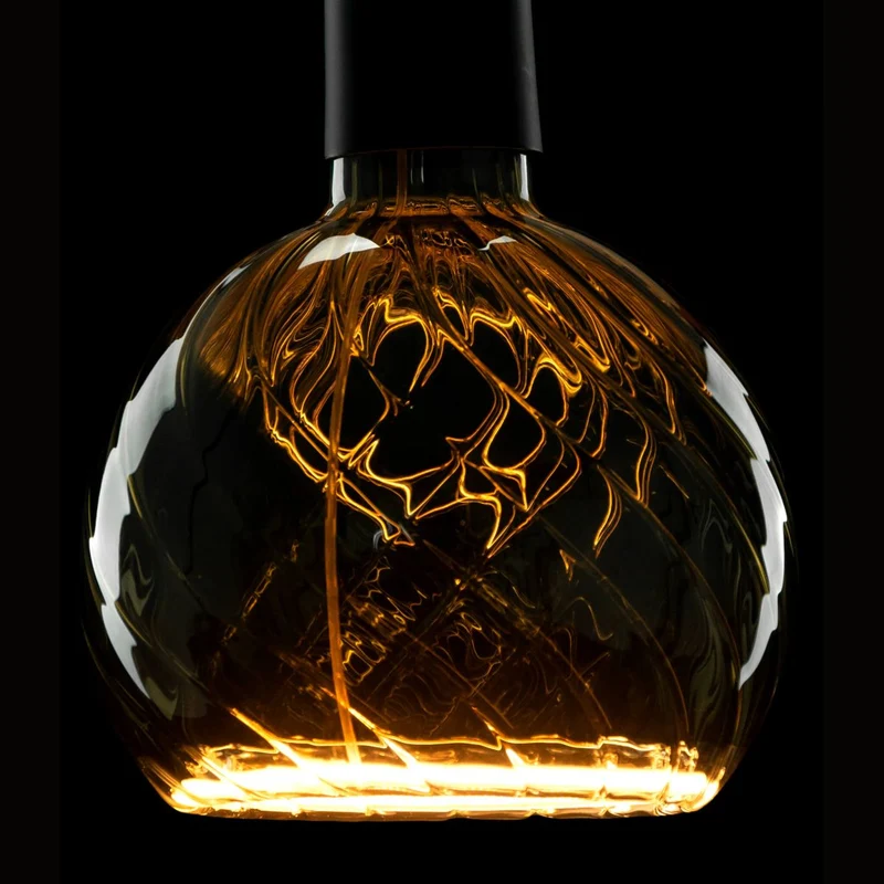 Segula Floating Twisted LED Globe E27 G150 Smokey-Grey - 230lm 1900K - Dimmable