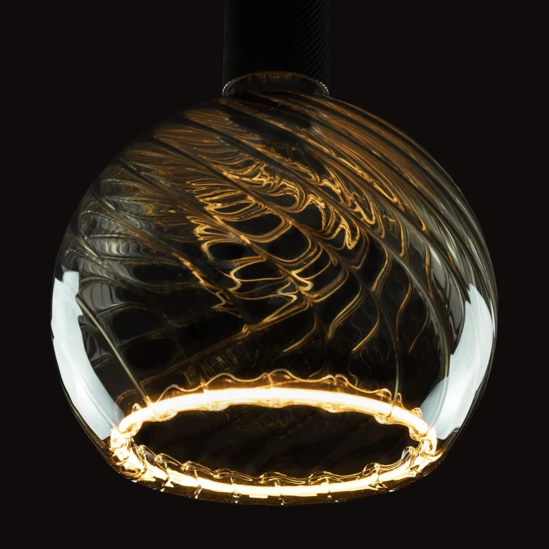 Segula Floating Twisted LED Globe E27 G150 Smokey-Grey - 230lm 1900K - Dimmable
