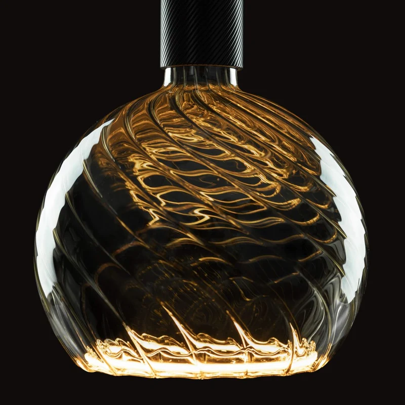 Segula Floating Twisted LED Globe E27 G150 Smokey-Grey - 230lm 1900K - Dimmable