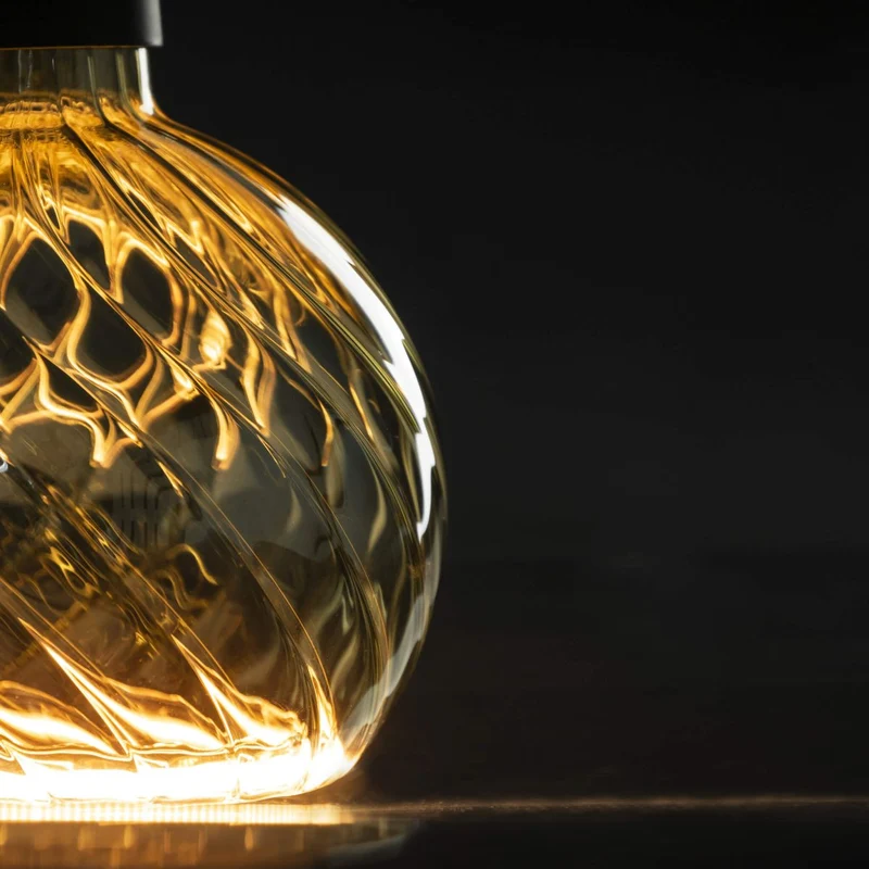 Segula Floating Twisted LED Globe E27 G125 Smokey-Grey - 220lm 1900K - Dimmable