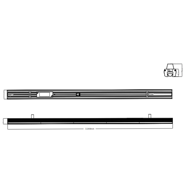 Pack de 10 - Suspension Linéaire LED 120cm 40W 130lm/W Interconnectable CCT Noir - 3000K/4200K/6400K
