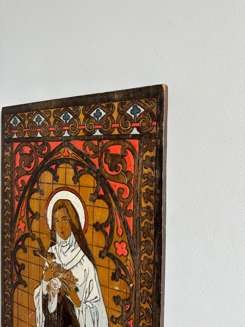 Sainte thérèse de Lisieux Protegat Nos gravure sur bois