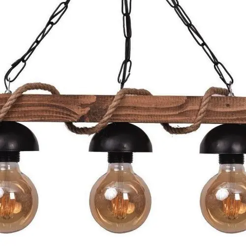 Suspension Industrielle En Bois