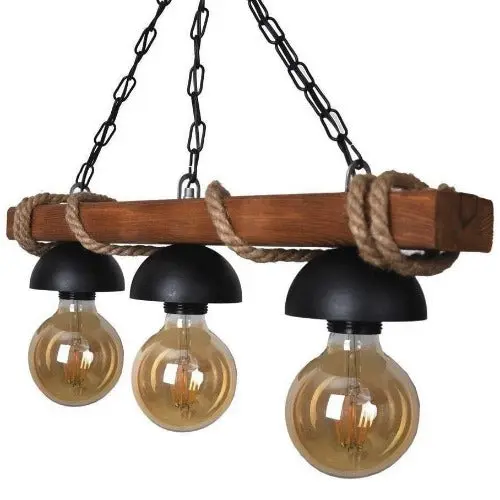 Suspension Industrielle En Bois