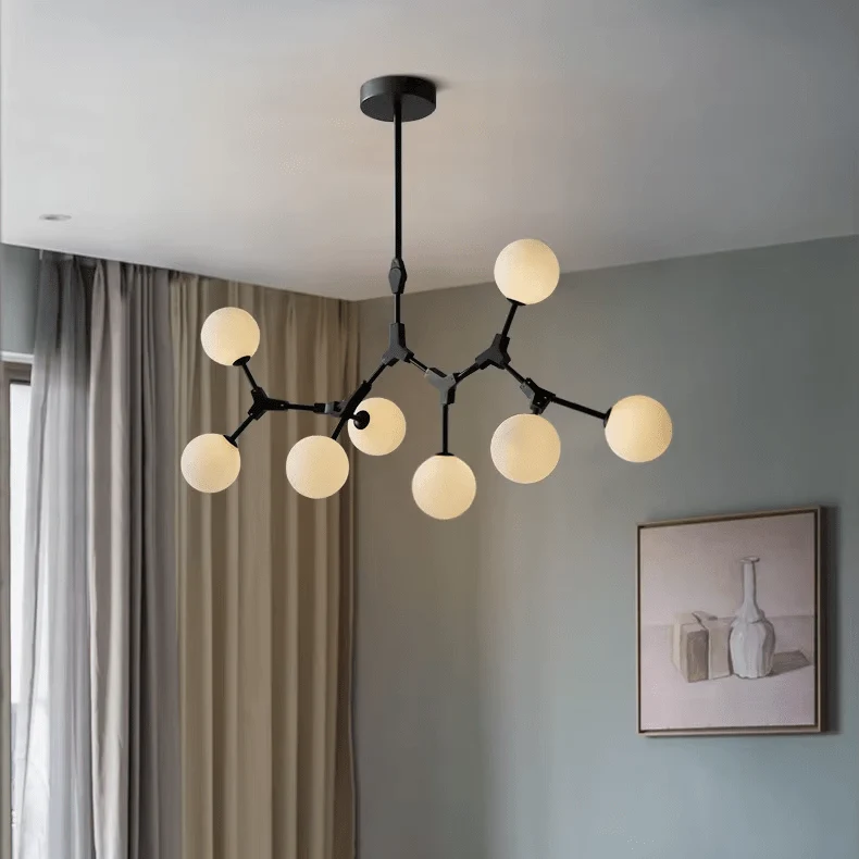 Lustre Suspension Noir Blanc Branche