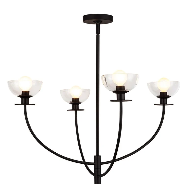 Lustre Noir de Salon Minimaliste