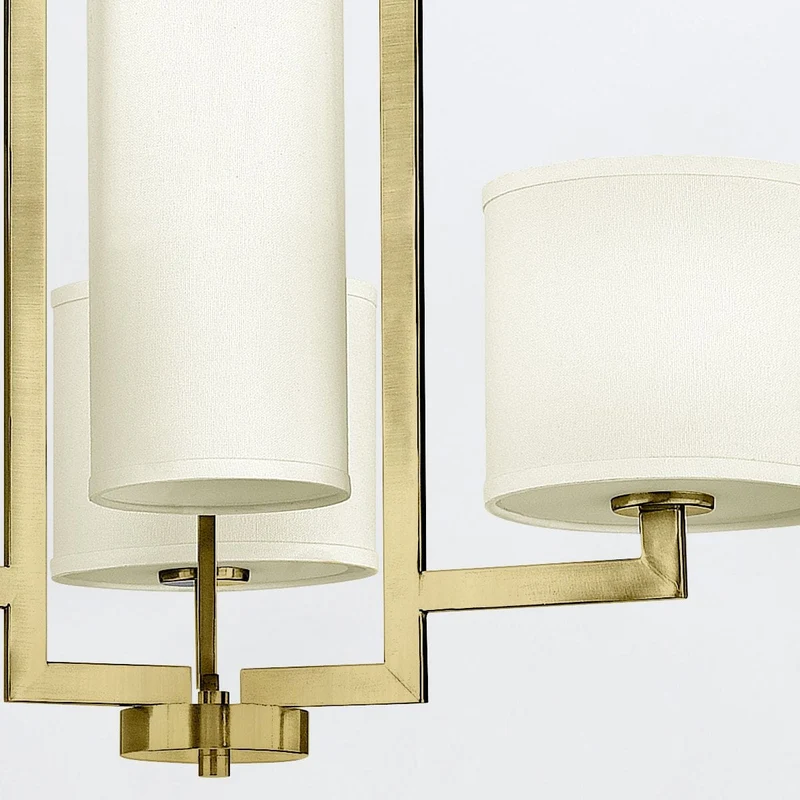 Lustre Doré Blanc Moderne