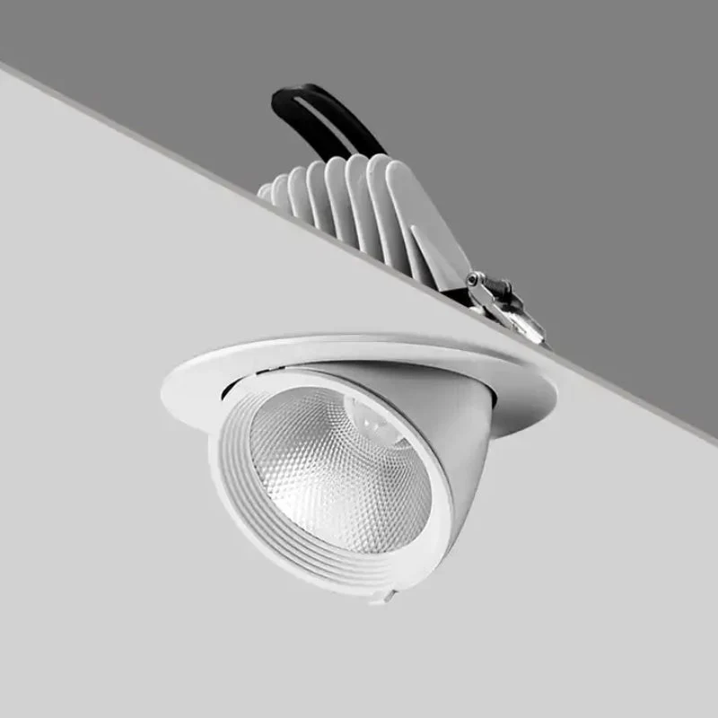 Spot LED Rond Encastrable Orientable COB Blanc 30W
