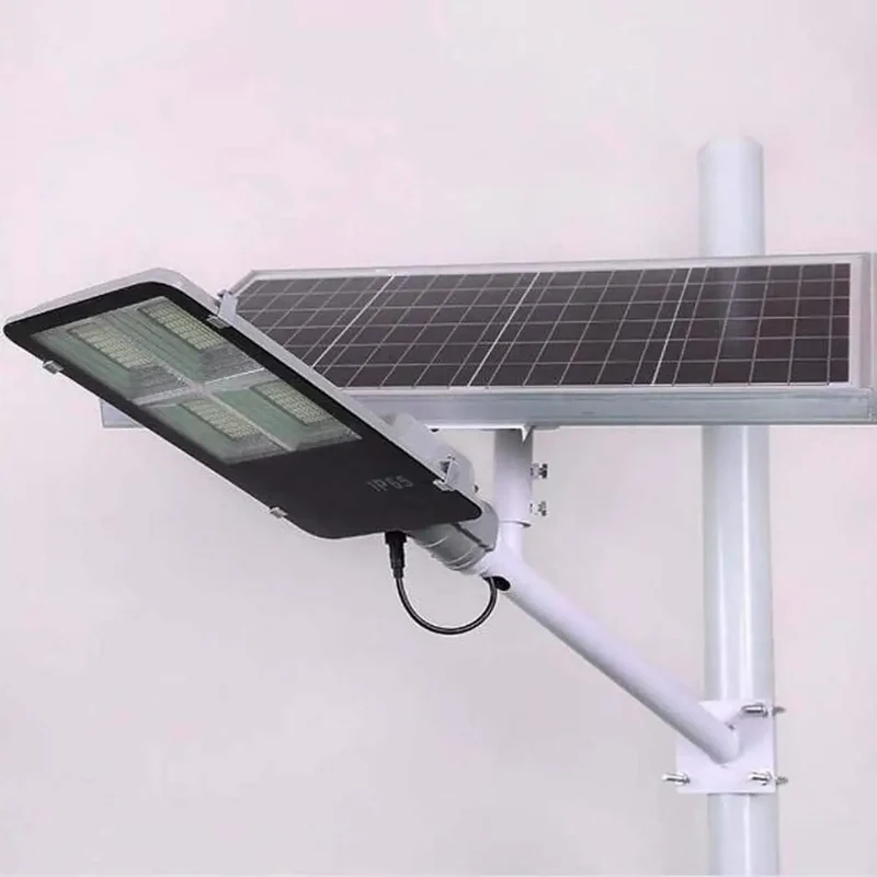 Rock Solid Solar Flood Lights With Pole, Blazing LED Street Light For Driveway And Garage, Weatherproof IP65, Easy Adjust Mount, Massive Runtime Security Beacon To Light Up The Block