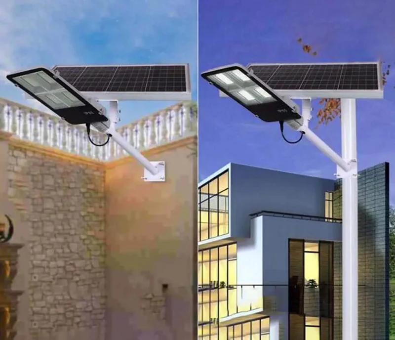 Rock Solid Solar Flood Lights With Pole, Blazing LED Street Light For Driveway And Garage, Weatherproof IP65, Easy Adjust Mount, Massive Runtime Security Beacon To Light Up The Block