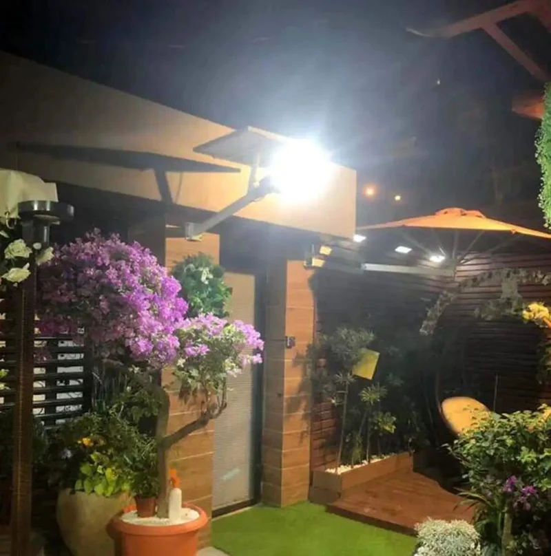 Rock Solid Solar Flood Lights With Pole, Blazing LED Street Light For Driveway And Garage, Weatherproof IP65, Easy Adjust Mount, Massive Runtime Security Beacon To Light Up The Block
