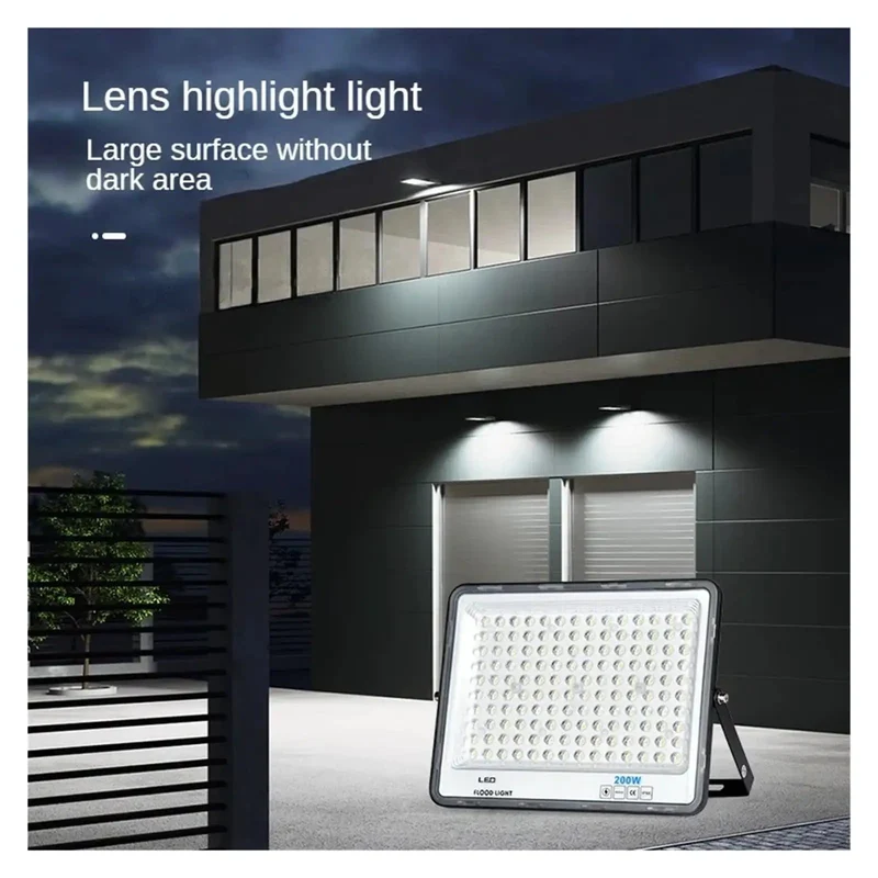 Heavy Duty Led Flood Light 50W 100W 200W IP66 Built Like A Tank Weatherproof Outdoor Wall Spotlight For Garage Yard Driveway 6500K Cool White Security Lighting