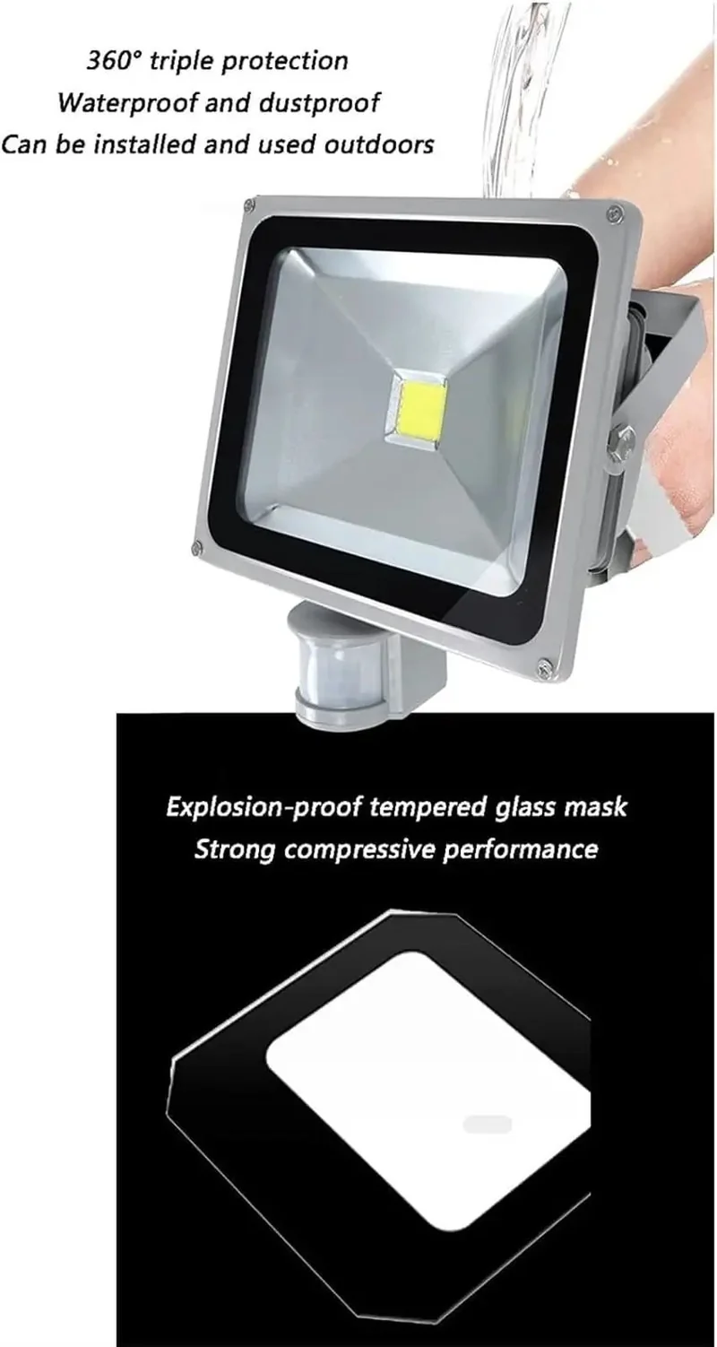 Hardcore Outdoor Led Flood Light With Passive Infrared Motion Sensor And Warm White Glow The Badass Security Spotlight For Backyards Driveways And Patios Built Top Shelf And Ready For Any Mission