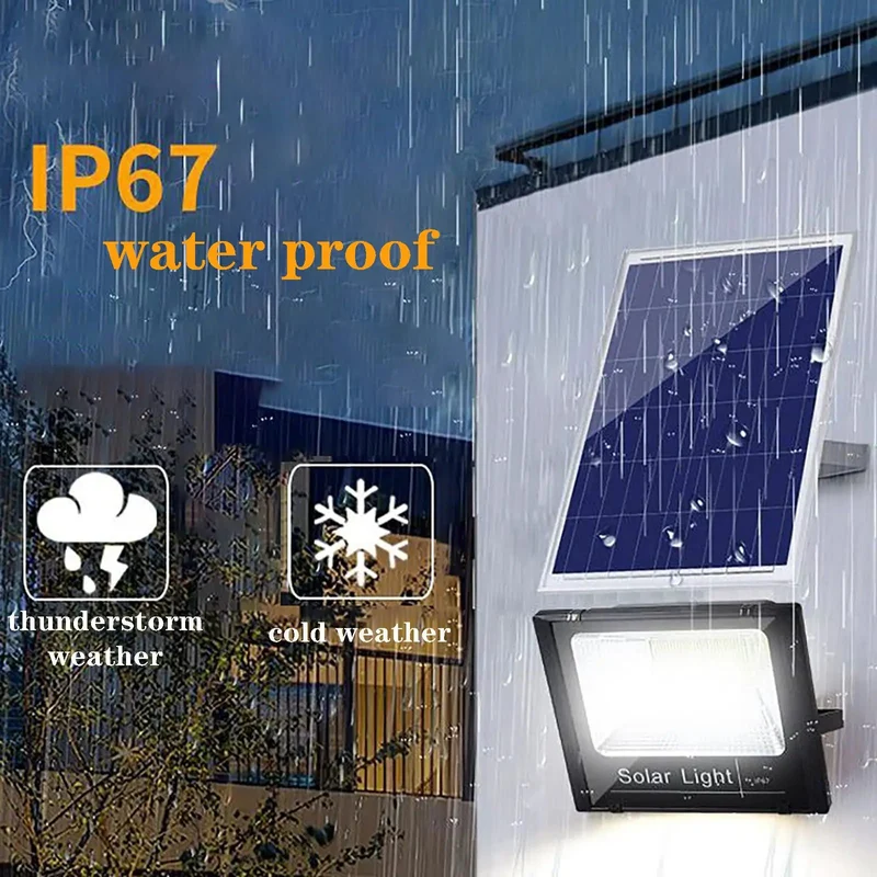 Heavy Duty Solar Flood Light With Motion Detection And Rugged Ip65 Waterproof Housing For Yard Protection, Top Shelf Led Chips Draw Sunlight Quick To Pump Out Bright Illumination All Night Long