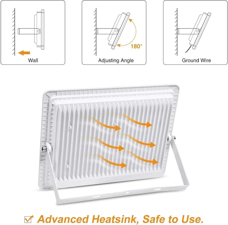 Hella Bright Heavy Duty Led Flood Lights For Outdoor Security Lighting Ip65 Waterproof Spotlights With Three Color Settings Simple Hook Up For Backyards Driveways Fences And Barns