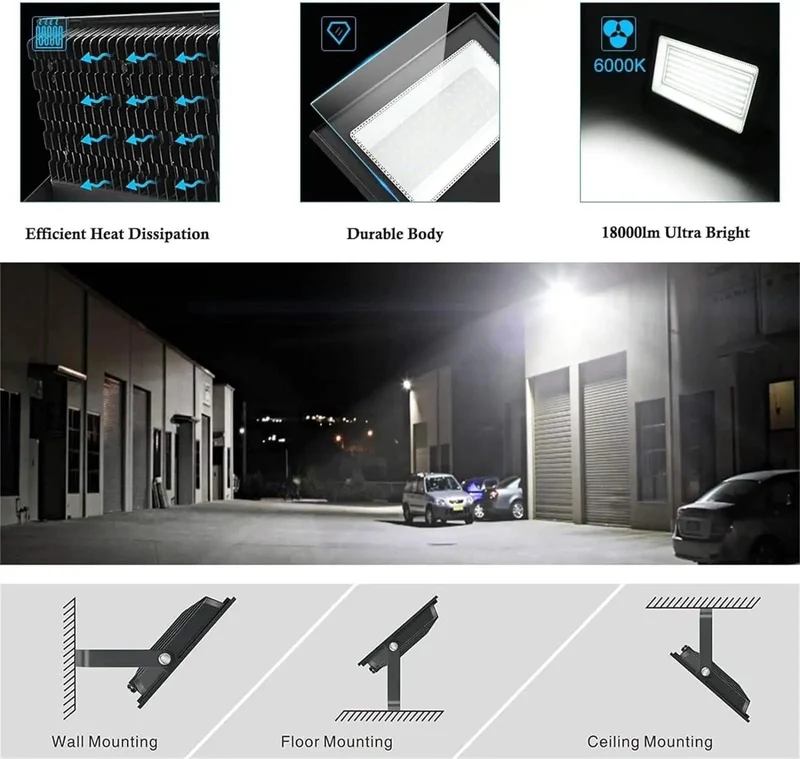 Built Like A Tank Outdoor LED Flood Lights Blazing Bright White Area Lighting Rock Solid Cast Aluminum Housing Weatherproof Security Spotlights For Yard Driveway And Garden Use