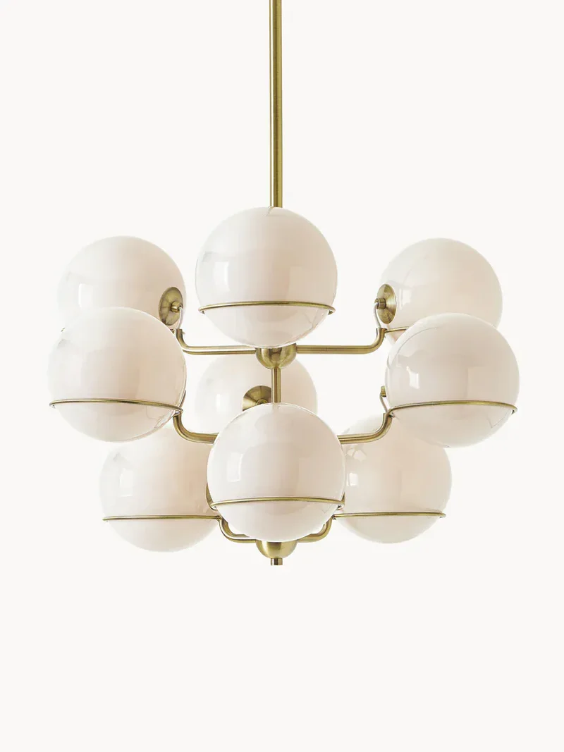 Lustre globes blanc opal design