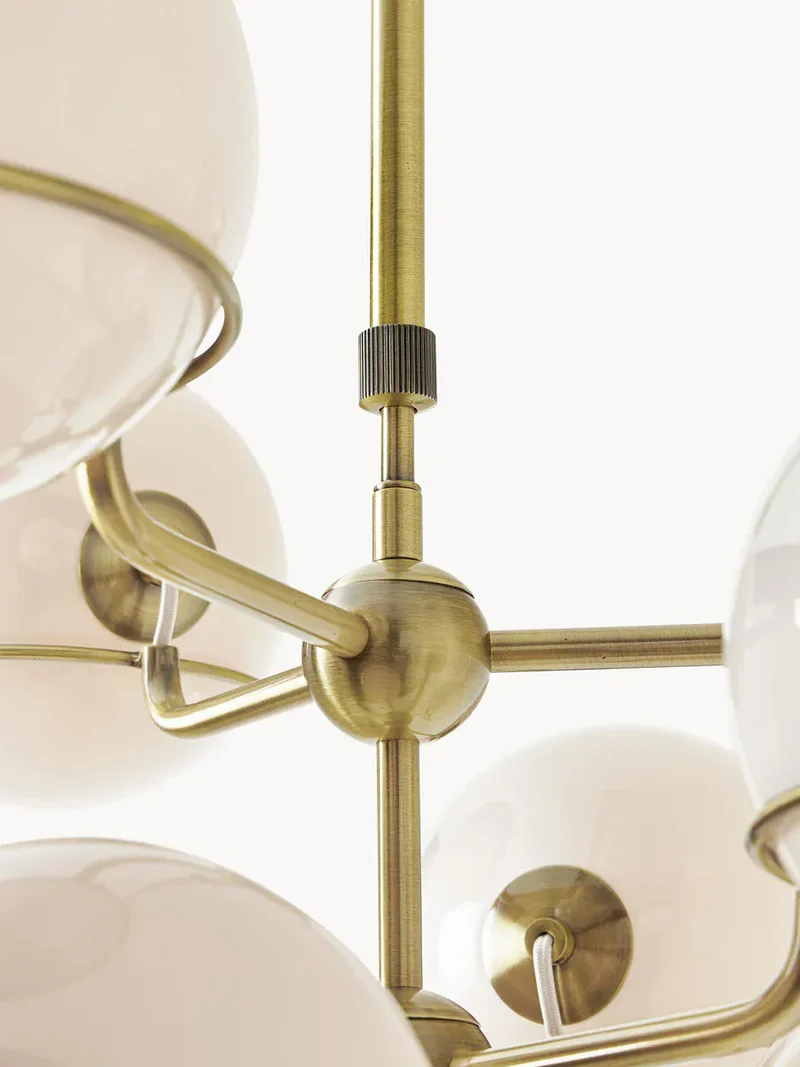 Lustre globes blanc opal design